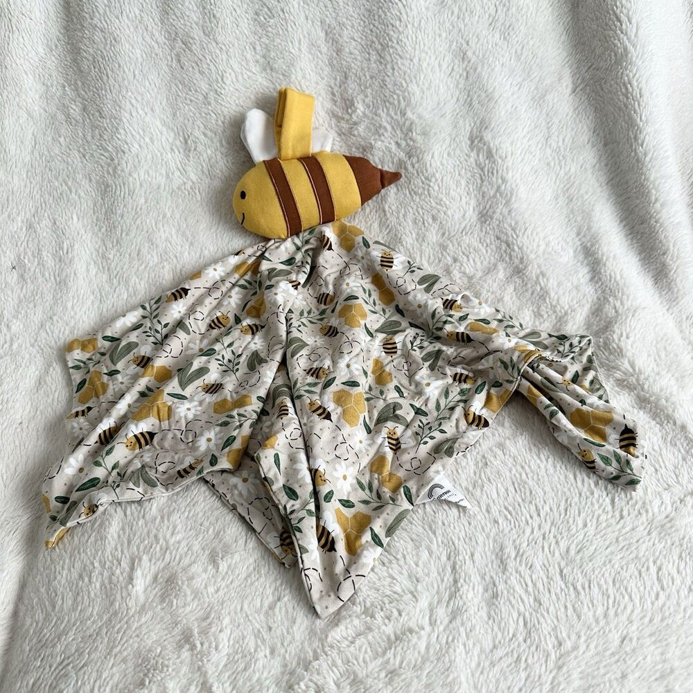 Emerson Happy Honey Bee Baby Lovey Viscose Bamboo 20” Soft Bumblebee Toy